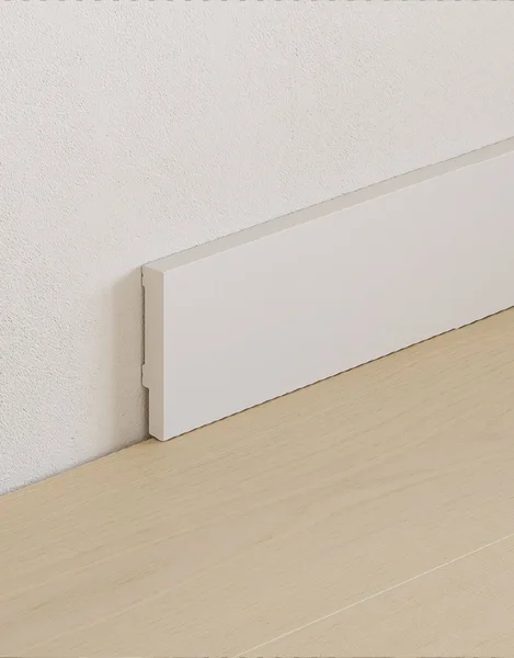 Rodapé Anti-Humidade Square 200x8x1,5cm | Branco